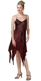 This V-neckline Sexy Cocktail Dress With Scattered crystal beading