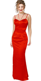 Red Sweet Heart Spaghetti strip evening dress 