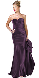 purple evening party dress
