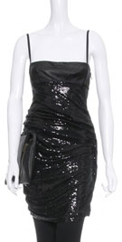 Dazzling Leather Infused Party Dress