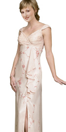 Beautiful Cascading Ruffle Mother Of The Bride Dress