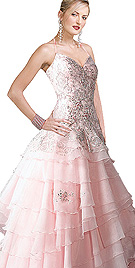 New Flared Multi Tiered Ball Gown 