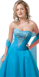 Strapless New Year Collection Ball Gown 