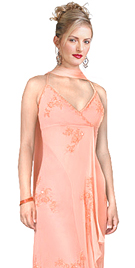 Silk Chiffon Embroidered Prom Dress