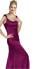 U Neck red Prom party dress